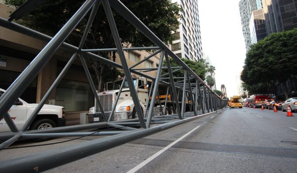One Wilshire Construction Barrier